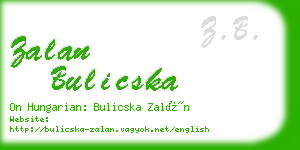 zalan bulicska business card